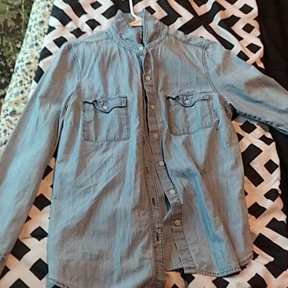 Button down denimn shirt